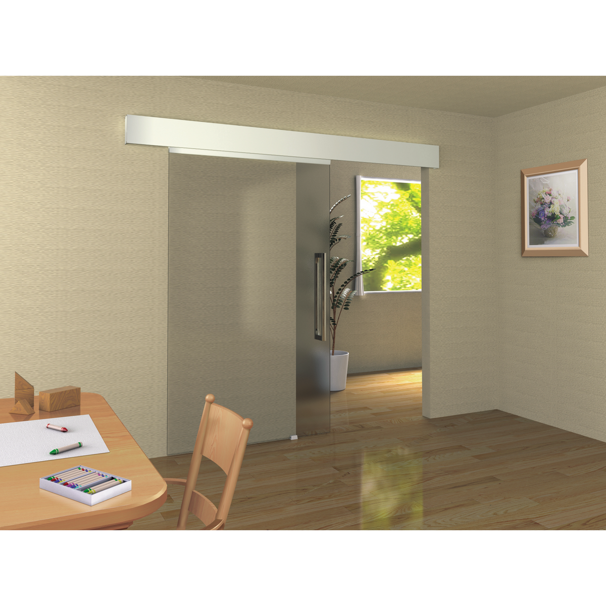 Sugatsune LM-80G: Self-Closing Sliding Door System For Glass Doors