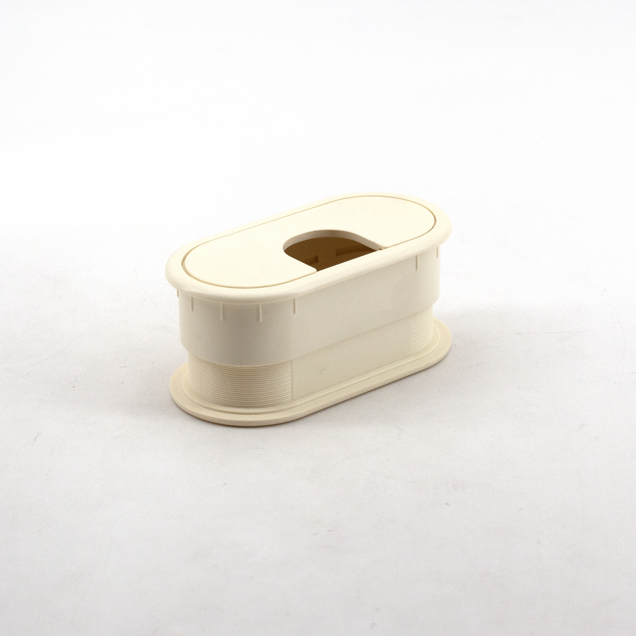 Sugatsune LN-72D-WHT: 72mm Double-Sided Adjustable Cable Grommet - White
