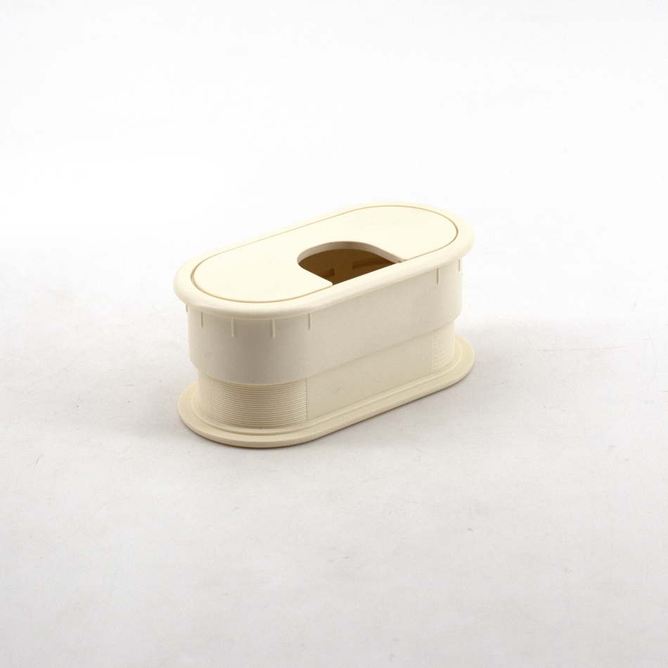 Sugatsune LN-72D-WHT: 72mm Double-Sided Adjustable Cable Grommet - White
