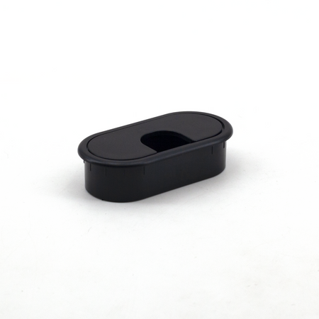Sugatsune LN-72S-BLK: 72mm Single-Sided Cable Grommet - Black