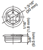Sugatsune LP-F8: Fastmount Low Profile Self-Tapping Clip - Female