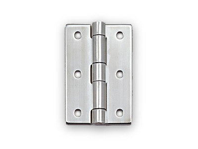 Sugatsune LSB-75: 75 x 50mm Butt Hinge (screw holes) - Mirror Stainless Steel