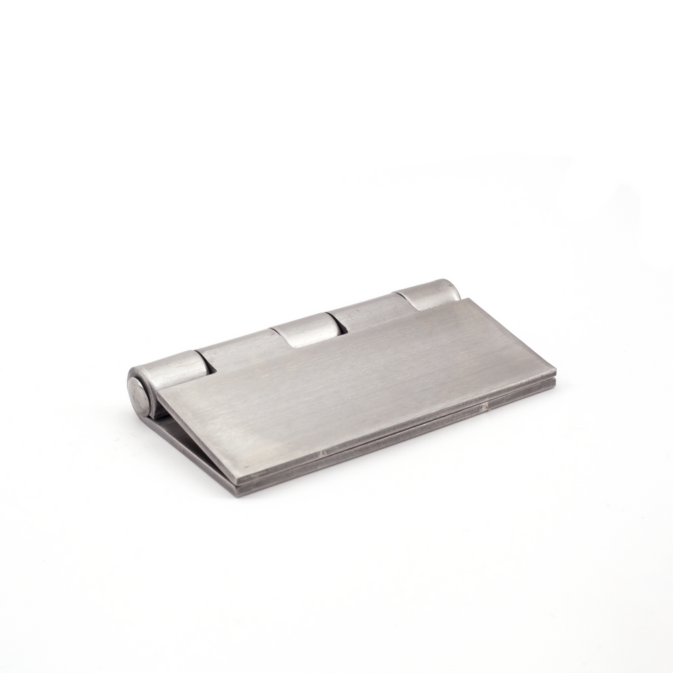 Sugatsune LSK-1157-6: 5" x 4-43/64" Weld-On Butt Hinge - Satin Stainless Steel