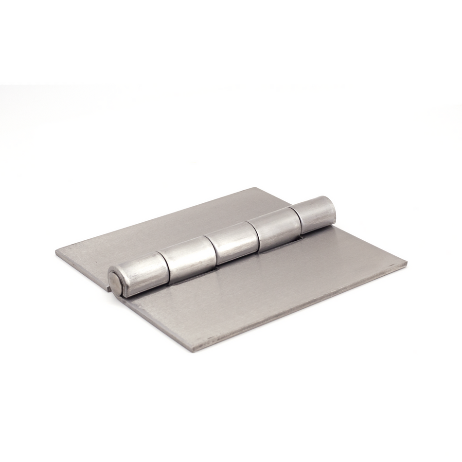 Sugatsune LSK-1157-7: 6" x 5-5/8" Weld-On Butt Hinge - Satin Stainless Steel