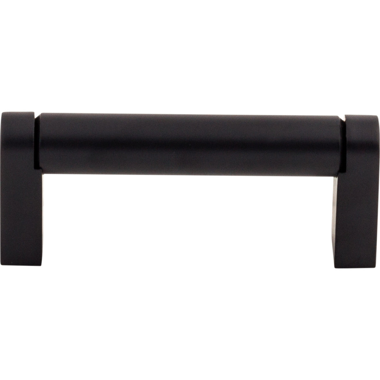 Top Knobs M1015: 3" cc Pennington Round Bar Cabinet Pull - Flat Black