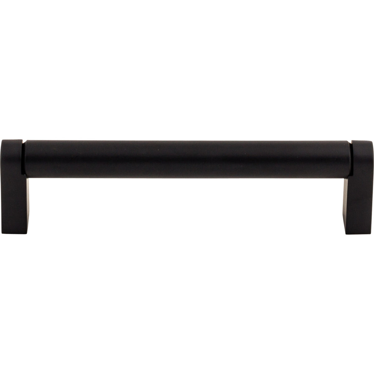 Top Knobs M1017: 5-1/16" cc Pennington Round Bar Cabinet Pull - Flat Black