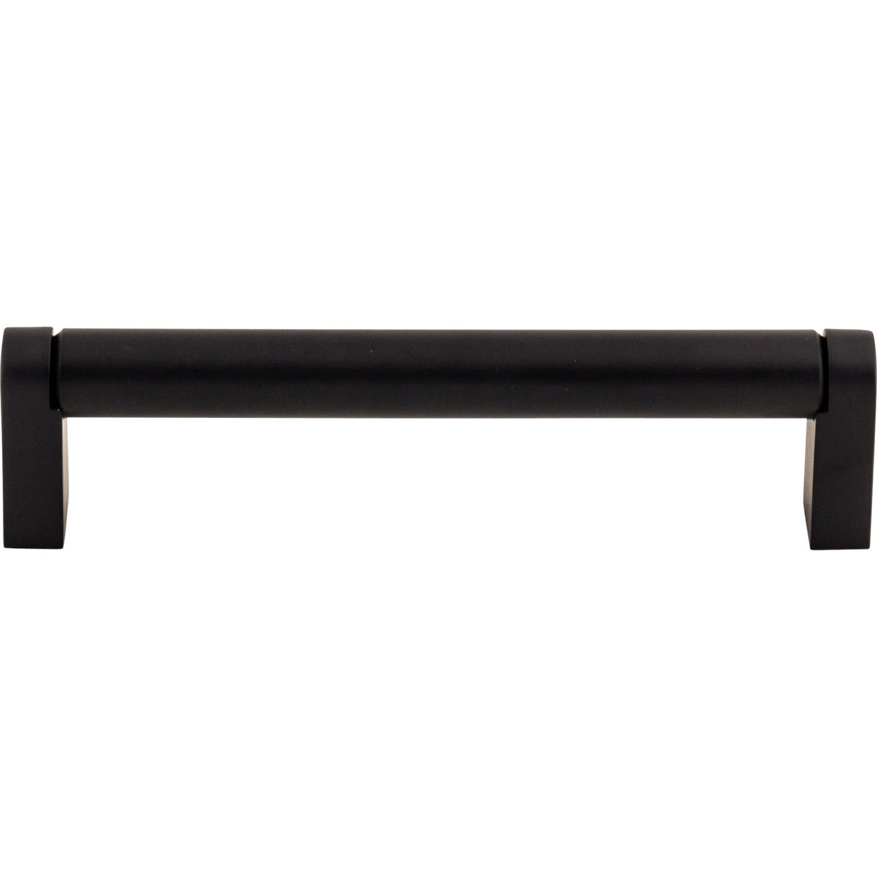 Top Knobs M1017: 5-1/16" cc Pennington Round Bar Cabinet Pull - Flat Black