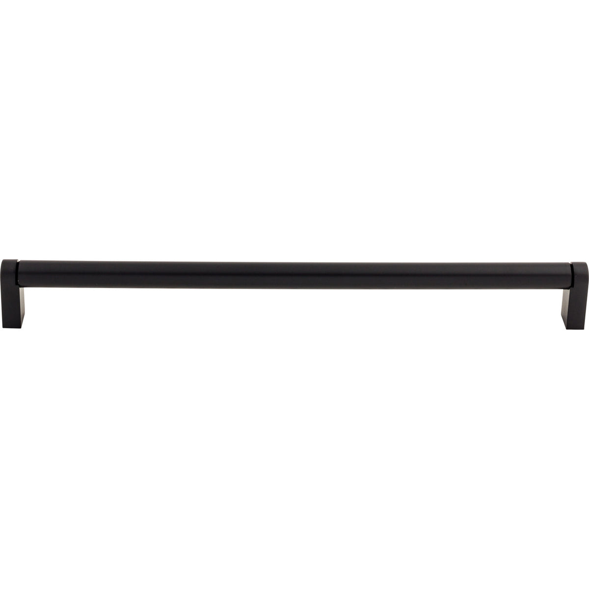 Top Knobs M1020: 11-11/32" cc Pennington Round Bar Cabinet Pull - Flat Black