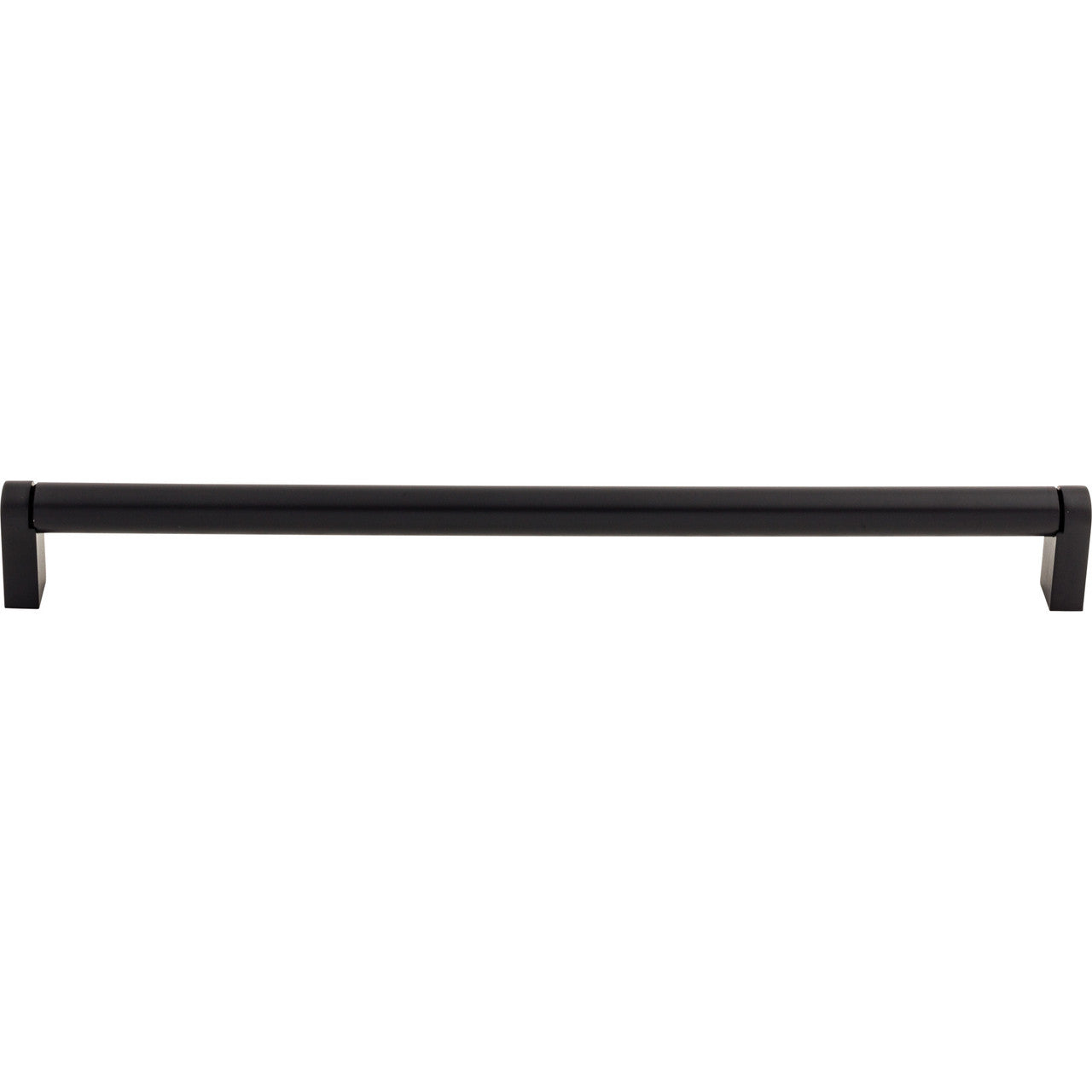 Top Knobs M1020: 11-11/32" cc Pennington Round Bar Cabinet Pull - Flat Black