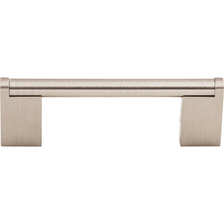 Top Knobs M1041: 3-3/4" cc Princetonian Round Bar Cabinet Pull - Brushed Satin Nickel
