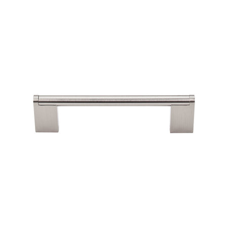 Top Knobs M1042: 5-1/16" cc Princetonian Round Bar Cabinet Pull - Brushed Satin Nickel