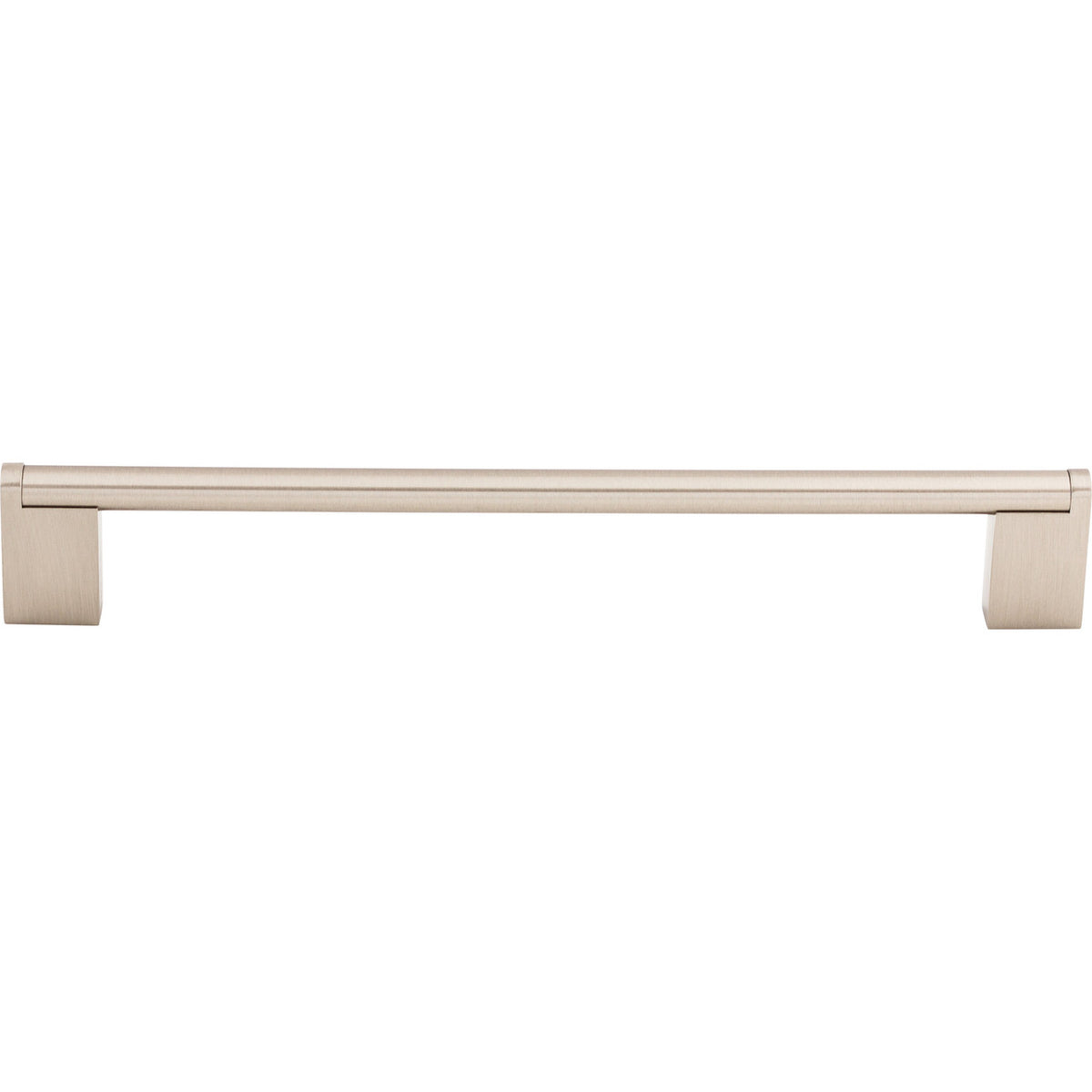 Top Knobs M1044: 8-13/16" cc Princetonian Round Bar Cabinet Pull - Brushed Satin Nickel