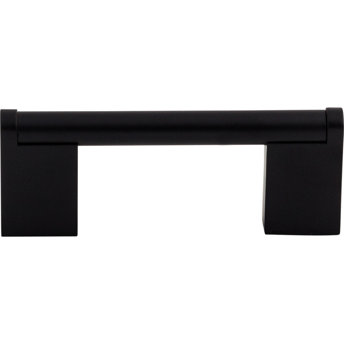 Top Knobs M1054: 3" cc Princetonian Round Bar Cabinet Pull - Flat Black