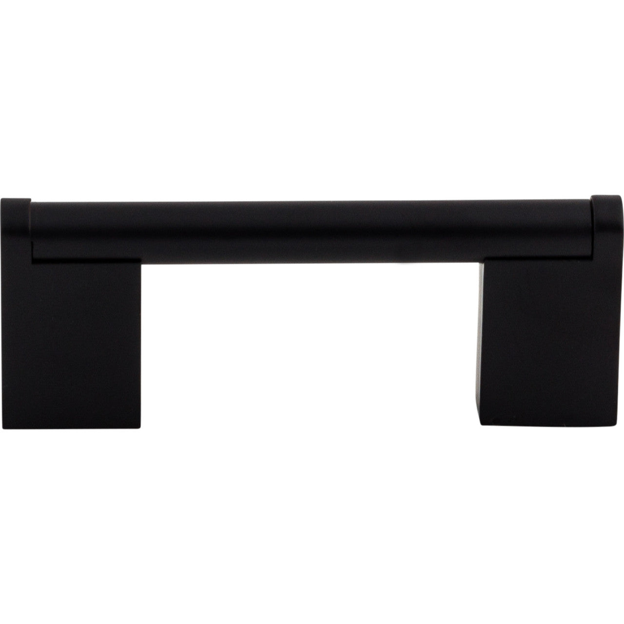 Top Knobs M1054: 3" cc Princetonian Round Bar Cabinet Pull - Flat Black
