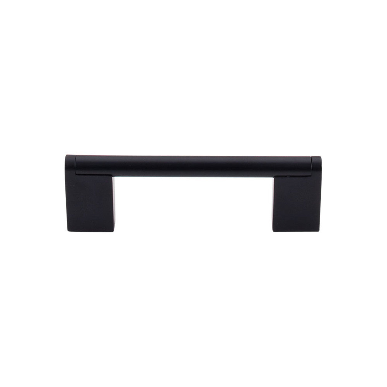 Top Knobs M1055: 3-3/4" cc Princetonian Round Bar Cabinet Pull - Flat Black