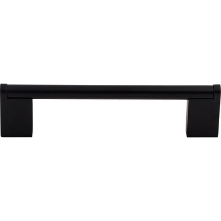 Top Knobs M1056: 5-1/16" cc Princetonian Round Bar Cabinet Pull - Flat Black