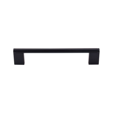 Top Knobs M1057: 6-5/16" cc Princetonian Round Bar Cabinet Pull - Flat Black