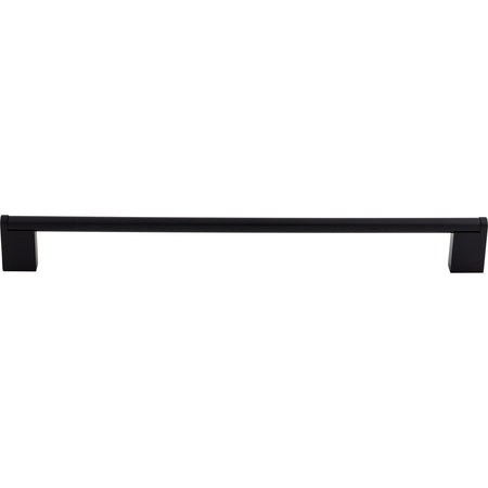 Top Knobs M1060: 15" cc Princetonian Round Bar Cabinet Pull - Flat Black