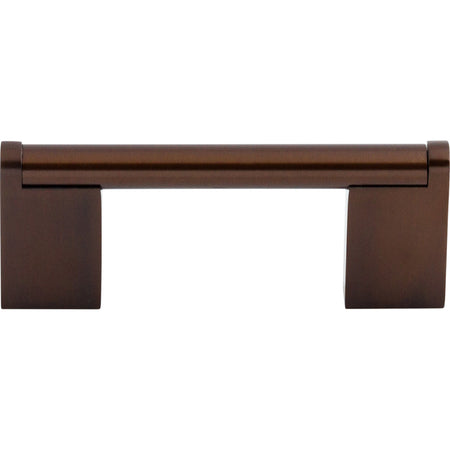 Top Knobs M1068: 3" cc Princetonian Round Bar Cabinet Pull - Oil Rubbed Bronze