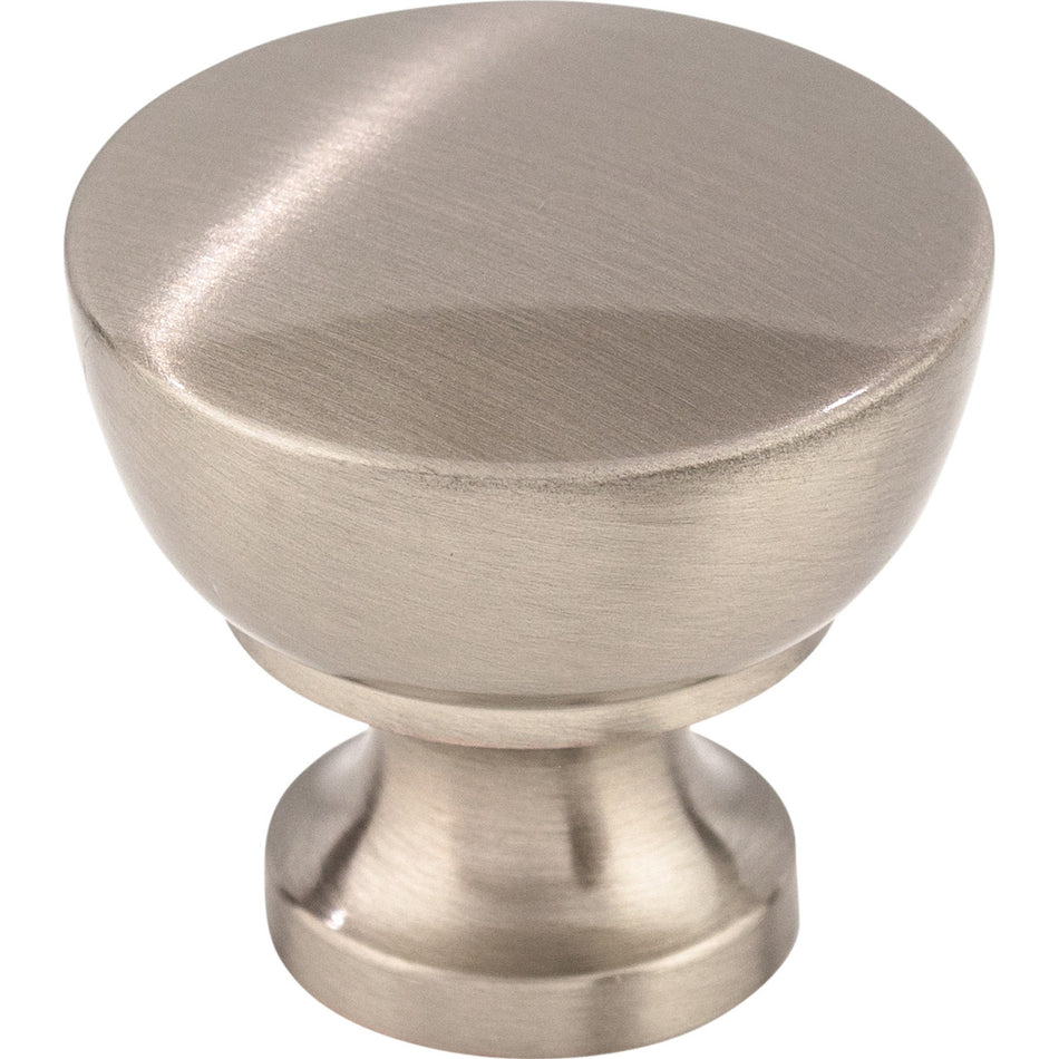 Top Knobs M1119: 1-1/4" Bergen Round Cabinet Knob - Brushed Satin Nickel