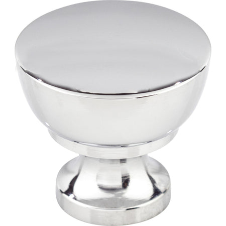 Top Knobs M1121: 1-1/4" Bergen Round Cabinet Knob - Polished Chrome