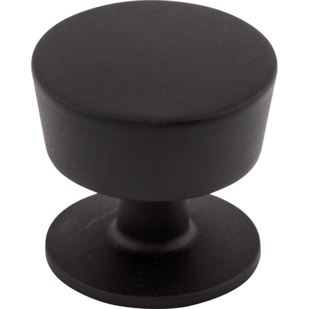 Top Knobs M1123: 1-3/16" Essex Round Cabinet Knob - Flat Black