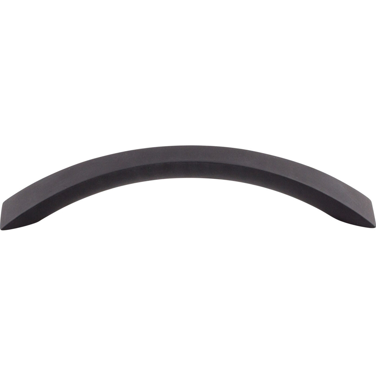 Top Knobs M1147: 5-1/16" cc Crescent Flair Bow Cabinet Pull - Flat Black