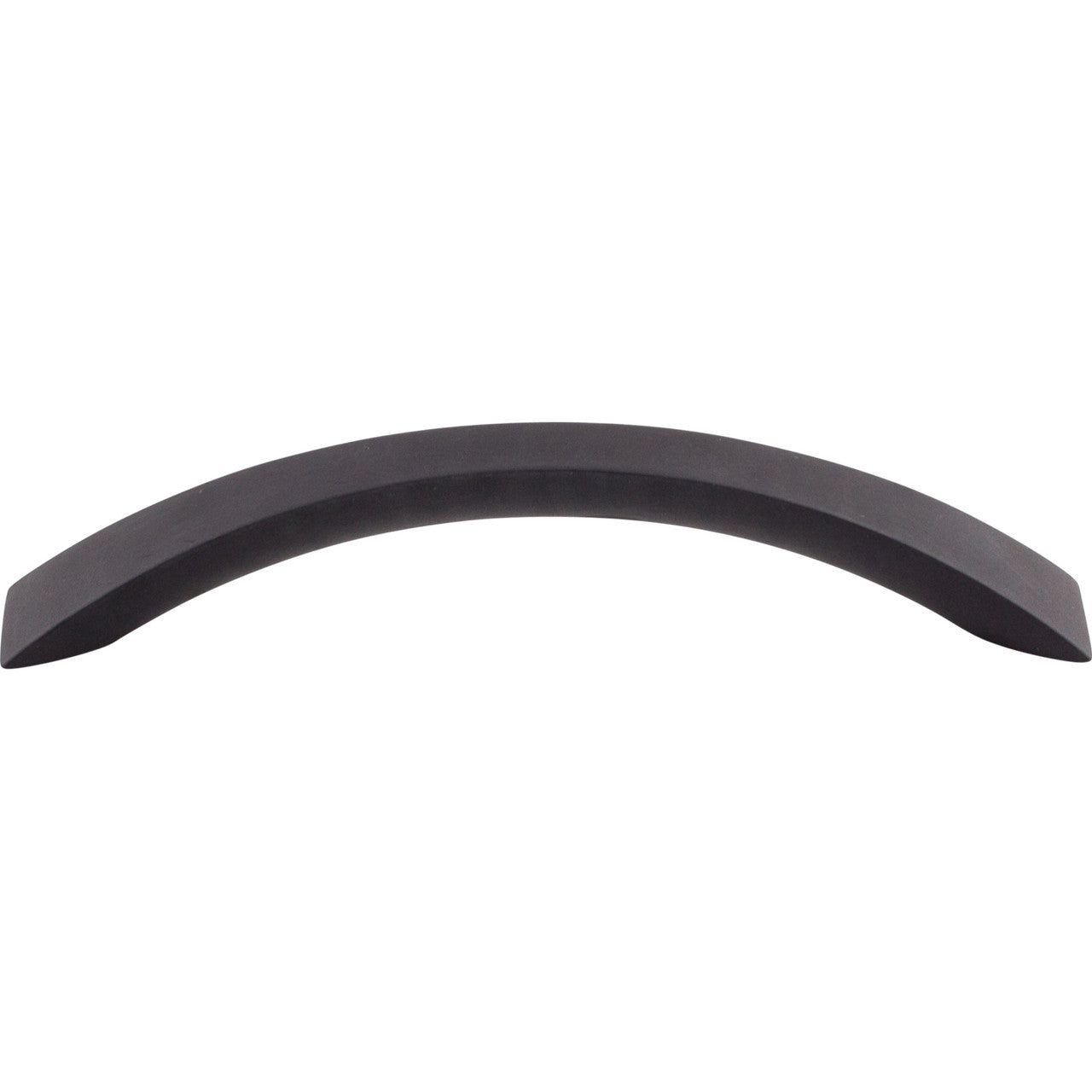 Top Knobs M1147: 5-1/16" cc Crescent Flair Bow Cabinet Pull - Flat Black
