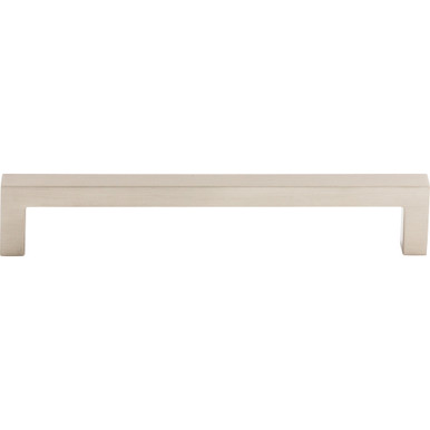 Top Knobs M1155: 6-5/16" cc Asbury Square Bar Cabinet Pull - Brushed Satin Nickel