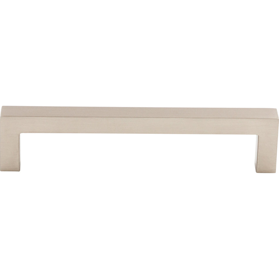 Top Knobs M1158: 5-1/16" cc Asbury Square Bar Cabinet Pull - Brushed Satin Nickel