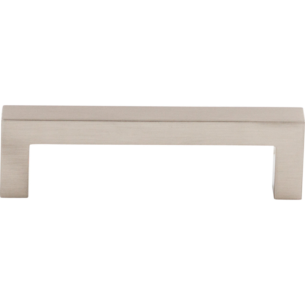 Top Knobs M1161: 3-3/4" cc Asbury Square Bar Cabinet Pull - Brushed Satin Nickel