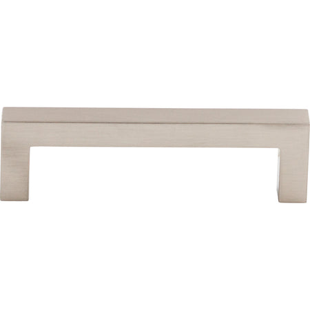 Top Knobs M1161: 3-3/4" cc Asbury Square Bar Cabinet Pull - Brushed Satin Nickel