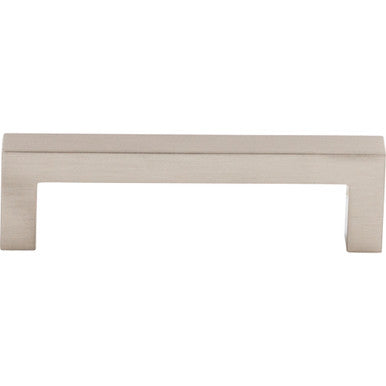 Top Knobs M1161: 3-3/4" cc Asbury Square Bar Cabinet Pull - Brushed Satin Nickel