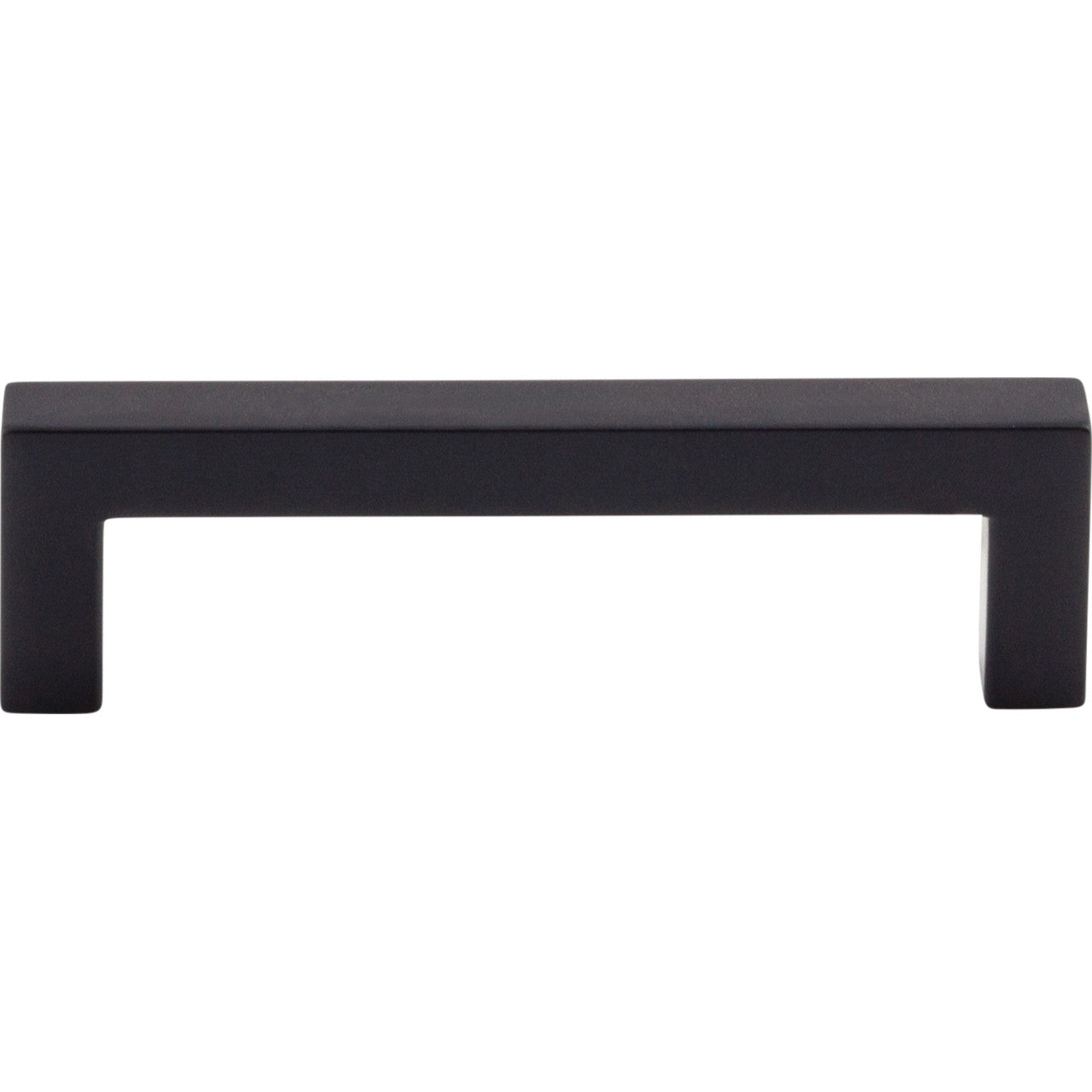 Top Knobs M1162: 3-3/4" cc Nouveau III Square Bar Cabinet Pull - Flat Black