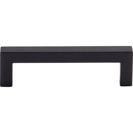 Top Knobs M1162: 3-3/4" cc Nouveau III Square Bar Cabinet Pull - Flat Black