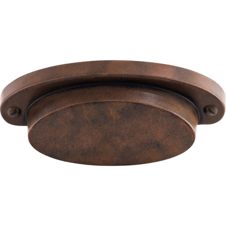 Top Knobs M1195: 2-9/16" cc Dakota Cup Cabinet Pull - Patina Rouge