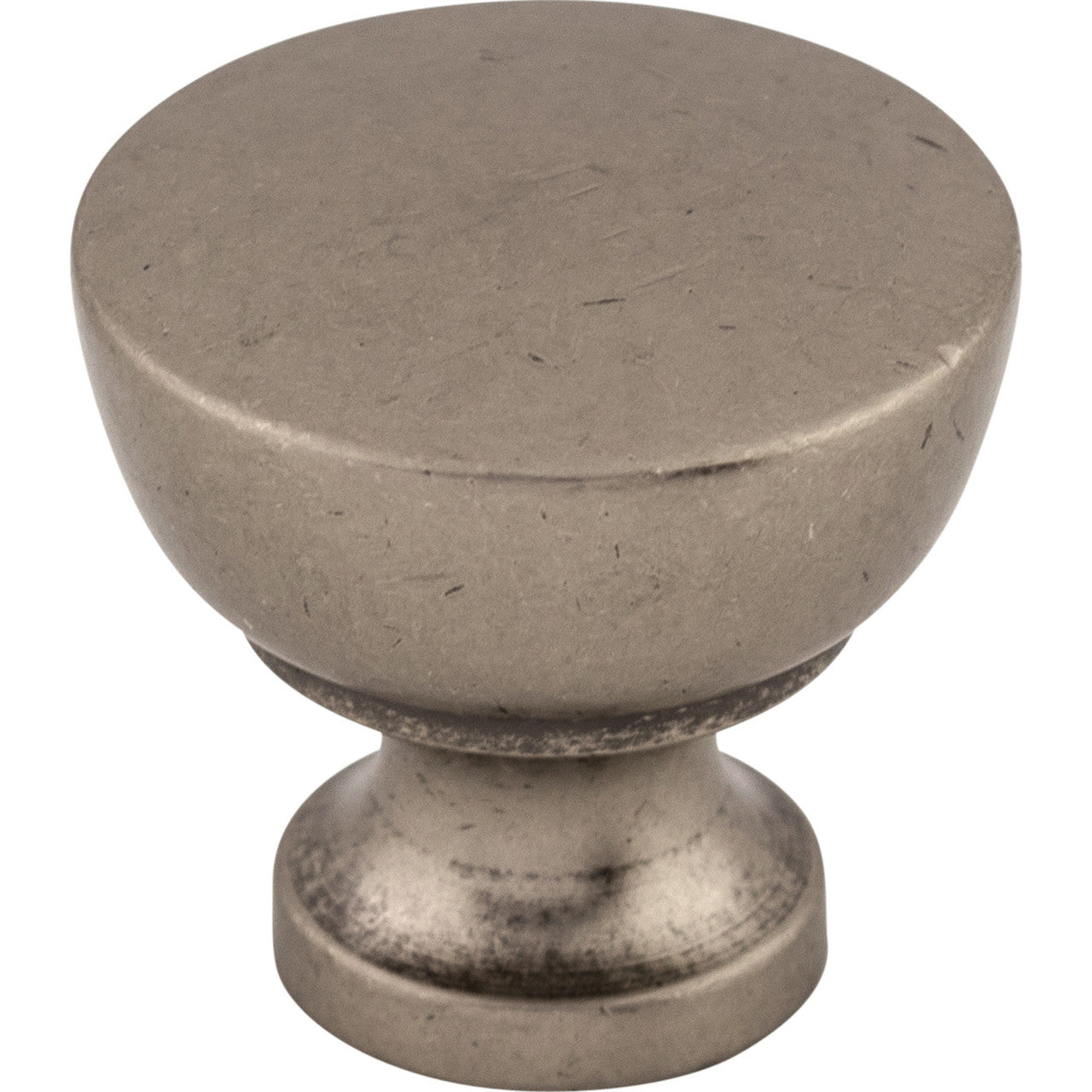 Top Knobs M1202: 1-1/4" Bergen Round Cabinet Knob - Pewter Antique