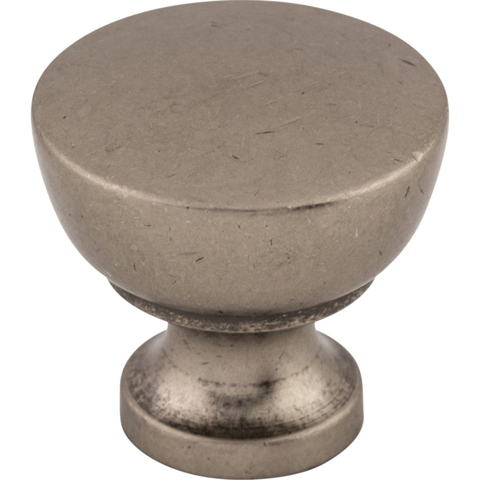 Top Knobs M1202: 1-1/4" Bergen Round Cabinet Knob - Pewter Antique