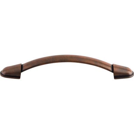 Top Knobs M1204: 5-1/16" cc Buckle Arch Cabinet Pull - Patina Rouge
