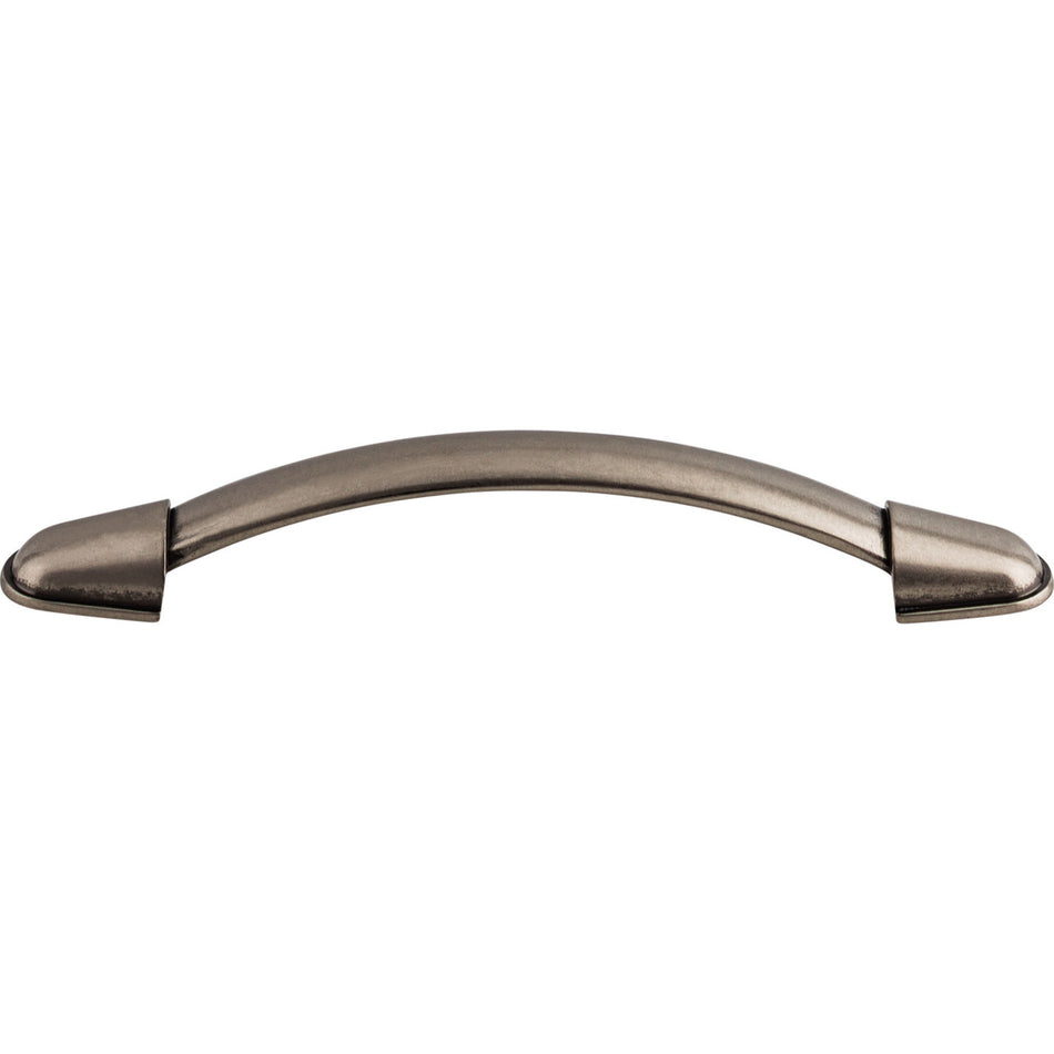 Top Knobs M1205: 5-1/16" cc Buckle Arch Cabinet Pull - Pewter Antique