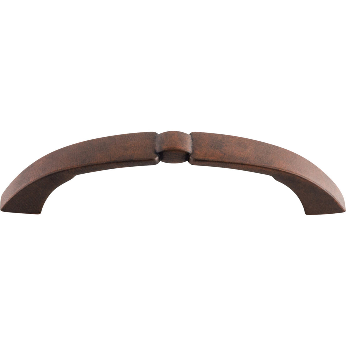 Top Knobs M1207: 3-3/4" cc Lida D-Handle Cabinet Pull - Patina Rouge