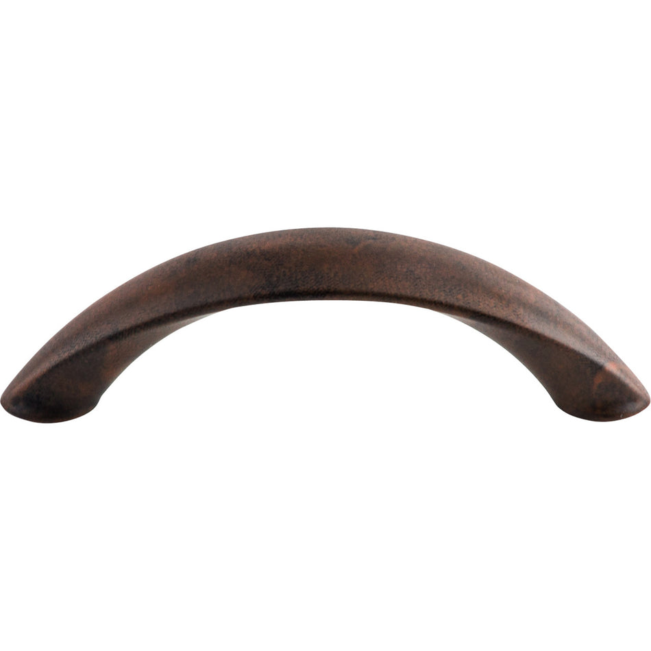Top Knobs M1216: 3" cc Dakota Arc Cabinet Pull - Patina Rouge