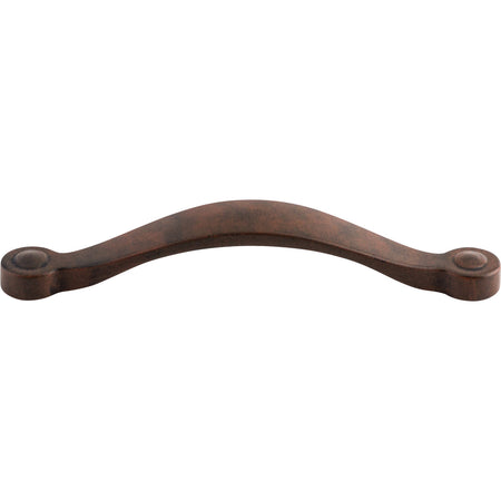 Top Knobs M1219: 5-1/16" cc Saddle Arch Cabinet Pull - Patina Rouge