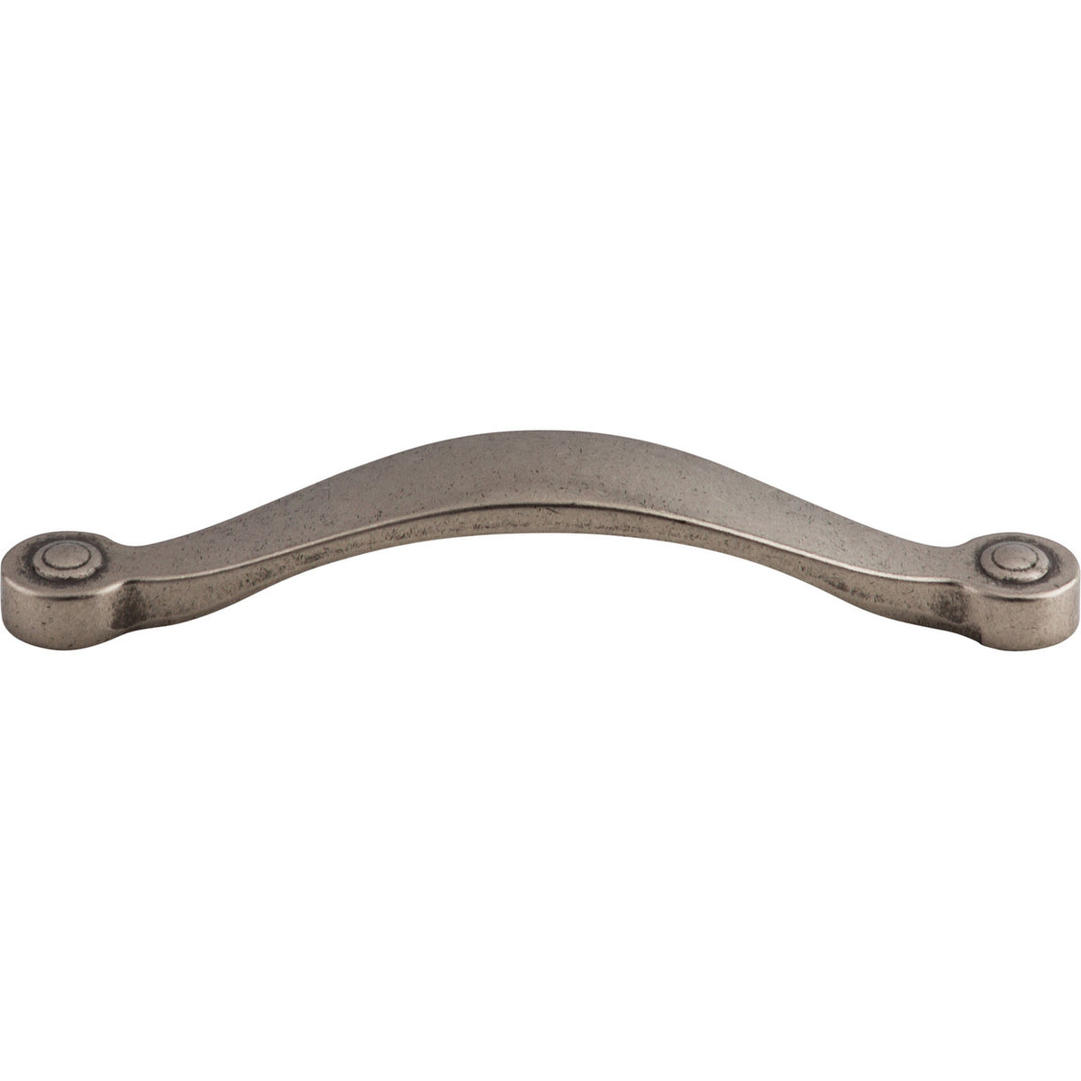 Top Knobs M1220: 5-1/16" cc Saddle Arch Cabinet Pull - Pewter Antique
