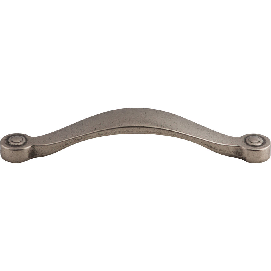 Top Knobs M1220: 5-1/16" cc Saddle Arch Cabinet Pull - Pewter Antique