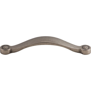 Top Knobs M1220: 5-1/16" cc Saddle Arch Cabinet Pull - Pewter Antique