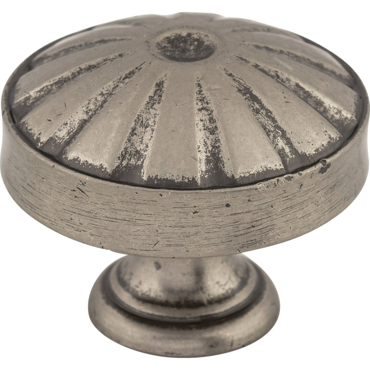 Top Knobs M1223: 1-1/4" Hudson Round Cabinet Knob - Pewter Antique