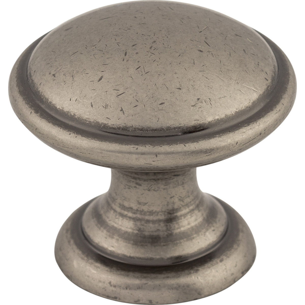 Top Knobs M1226: 1-1/4" Dakota Round Cabinet Knob - Pewter Antique