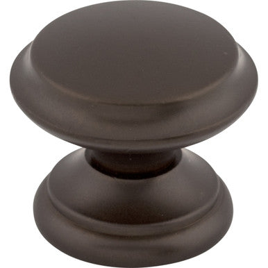 Top Knobs M1230: 1-3/8" Dakota Flat Top Round Cabinet Knob - Oil Rubbed Bronze