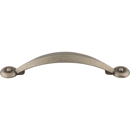 Top Knobs M1238: 3-3/4" cc Dakota Angle Cabinet Pull - Pewter Antique